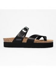 Blue Bay Japonki "Luna" w kolorze czarnym rozmiar: 39. Czarne klapki Blue Bay, bez wzorów, z otwartym noskiem, bez obcasa. Za 122.09 zł.