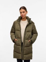 Vero Moda Płaszcz zimowy "VMHALSEY" w kolorze khaki rozmiar: XL. Brązowe płaszcze Vero Moda, na zimę, xl, bez wzorów, z puchu, bez kaptura. Za 217.99 zł.