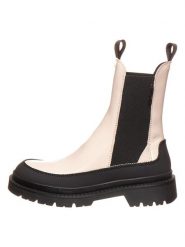 GANT Footwear Skórzane sztyblety w kolorze czarno-beżowym rozmiar: 39. Brązowe botki GANT Footwear, bez wzorów, z okrągłym noskiem, bez obcasa, bez zapięcia. Za 343.41 zł.