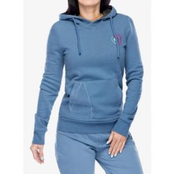 Bluza z kapturem damska E9 Sula. Niebieskie bluzy E9, xs, bez wzorów, z kapturem. Za 335.99 zł.
