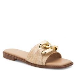 Klapki DeeZee. Brązowe klapki DeeZee, bez wzorów, bez obcasa. Za 62.99 zł.