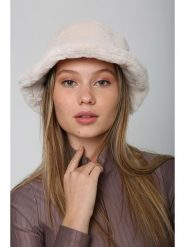 Lucky Bees Kapelusz w kolorze jasnoróżowym rozmiar: onesize. Różowe kapelusze Lucky Bees, bez wzorów, z futra. Za 113.63 zł.