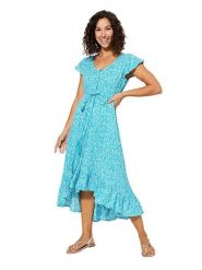 Ipanima Sukienka w kolorze turkusowym rozmiar: 34/36. Niebieskie sukienki Ipanima, bez wzorów, z wiskozy, bez kołnierzyka, bez ramiączek, midi. Za 100.99 zł.