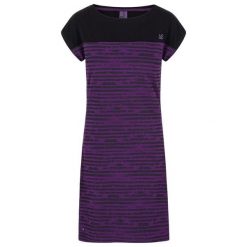 Sukienka damska Loap Abyss w paski, S, fioletowa. Czarne sukienki WOMEN'S HEALTH, s, bez wzorów, eleganckie, bez kołnierzyka, bez ramiączek, sportowe. Za 149.99 zł.