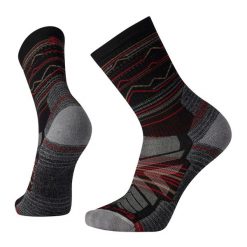 Skarpety trekkingowe Smartwool Hike Light Cushion Mountain Pattern Crew. Czarne skarpety Smartwool, bez wzorów, z wełny. Za 99.99 zł.