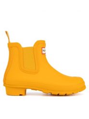 Hunter Kalosze WFS2078RMA Żółty. Żółte kalosze Hunter, bez wzorów, z kauczuku. Za 399.99 zł.