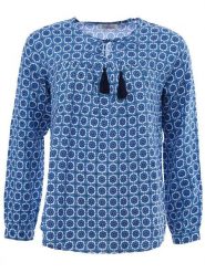 Zwillingsherz Bluzka "Yumi" w kolorze niebieskim rozmiar: L/XL. Niebieskie bluzki Zwillingsherz, l, bez wzorów, z wiskozy, bez kołnierzyka, bez ramiączek. Za 114.44 zł.