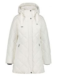 LUHTA Płaszcz zimowy "Haukkala" w kolorze białym rozmiar: 40. Białe płaszcze Luhta, na zimę, bez wzorów, z puchu, bez kaptura. Za 500.38 zł.