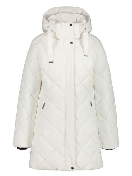 LUHTA Płaszcz zimowy "Haukkala" w kolorze białym rozmiar: 34. Białe płaszcze Luhta, na zimę, bez wzorów, z puchu, bez kaptura. Za 342.91 zł.