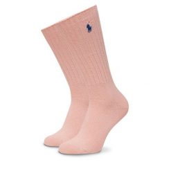 Skarpety wysokie damskie Polo Ralph Lauren. Czerwone skarpety Polo Ralph Lauren, bez wzorów. Za 49.99 zł.