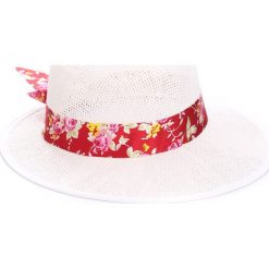 Biało-Różowy Kapelusz Seasonal. Kapelusze marki Born2be. Za 39.99 zł.