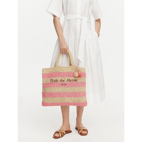 Torebka Liu Jo. Czerwone shopper Liu Jo, bez wzorów, bez dodatków. Za 389.99 zł.