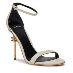 Sandały Elisabetta Franchi. Brązowe sandały Elisabetta Franchi, bez wzorów, bez obcasa, na szpilce, bez zapięcia. Za 1,319.00 zł.