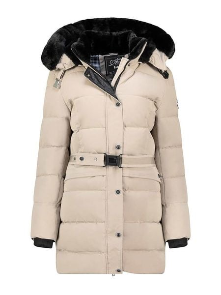 Canadian Peak Płaszcz pikowany "Bettineak" w kolorze beżowym rozmiar: XL. Brązowe płaszcze Canadian Peak, xl, bez wzorów, z tkaniny, bez kaptura. Za 390.92 zł.