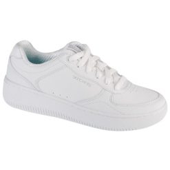 Buty sportowe do chodzenia damskie, Sport Court 2.0 - Core Essential. Białe obuwie sportowe Skechers, bez zapięcia, trekkingowe, Skechers Sport. Za 259.99 zł.