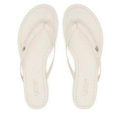 Japonki LAUREN RALPH LAUREN. Białe klapki Lauren Ralph Lauren, bez wzorów, bez obcasa. Za 299.99 zł.