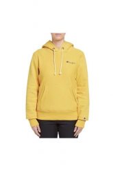 Bluza dresowa damska Champion Small Script Logo. Żółte bluzy Champion, l, bez wzorów, z bawełny, z kapturem. Za 171.49 zł.