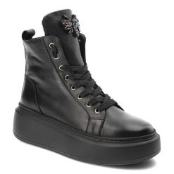 Czarne Sneakersy Karino Damskie Buty Jesienne. Czarne botki Karino, na jesień, bez wzorów, z jeansu, bez obcasa, na obcasie, bez zapięcia. Za 439.00 zł.