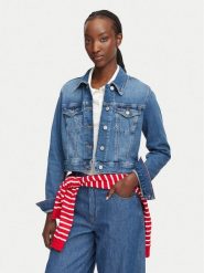 Tommy Jeans Kurtka jeansowa Trucker DW0DW22898 Niebieski Slim Fit. Niebieskie kurtki Tommy Jeans, l, bez wzorów, z bawełny, bez kaptura. Za 409.99 zł.