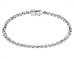 Bransoletka z białego złota z brylantami - 18 cm - 2,64 ct - próba 585. Białe bransoletki Apart, z brylantem, złote. Za 27,990.00 zł.