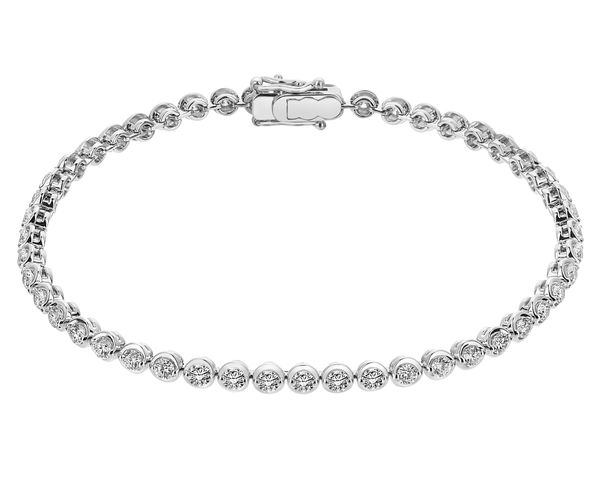 Bransoletka z białego złota z brylantami - 18 cm - 2,64 ct - próba 585. Białe bransoletki Apart, z brylantem, złote. Za 27,990.00 zł.