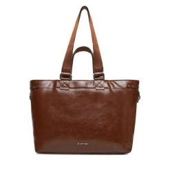Torebka G-Star Raw. Brązowe shopper G-Star Raw, bez wzorów, bez dodatków. Za 259.99 zł.