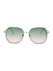 Longchamp Damskie okulary przeciwsłoneczne w kolorze złoto-zielonym rozmiar: 60. Zielone okulary przeciwsłoneczne Longchamp, bez wzorów, z tworzywa sztucznego. Za 192.79 zł.