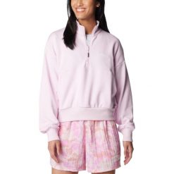 Bluza damska Columbia Marble Canyon French Terry Quarter Zip. Czerwone bluzy Columbia, m, bez wzorów, z bawełny, bez kaptura. Za 427.00 zł.