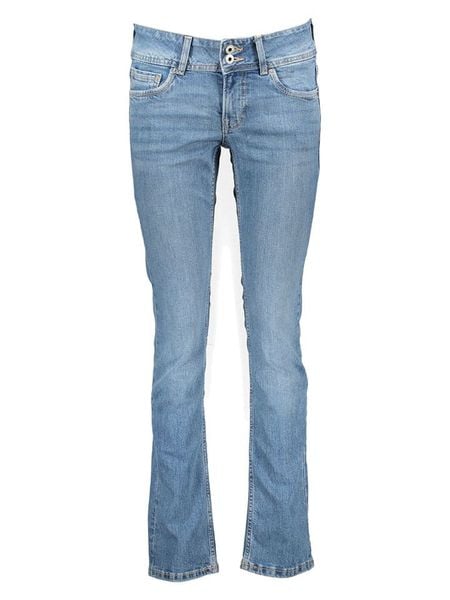 Pepe Jeans Dżinsy "Venus" - Slim fit - w kolorze błękitnym rozmiar: W28/L32. Niebieskie jeansy Pepe Jeans, l, z aplikacjami. Za 161.73 zł.