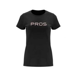 Koszulka damska t-shirt PROS. Czarne bluzki PROS, bez wzorów, bez kołnierzyka, bez ramiączek. Za 129.00 zł.