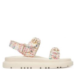 Sandały Aldo. Białe sandały Aldo, bez wzorów, bez obcasa, na płaskiej podeszwie, bez zapięcia. Za 459.99 zł.