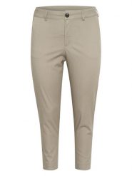 KAFFE curve Spodnie chino w kolorze beżowym rozmiar: 44. Brązowe spodnie materiałowe KAFFE curve, bez wzorów. Za 175.95 zł.