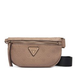 Torebka Guess. Brązowe listonoszki Guess, z aplikacjami, bez dodatków. Za 494.99 zł.