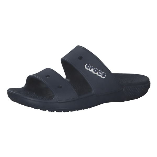 Klapki Dla Dorosłych Crocs Classic Sandal. Niebieskie klapki Crocs, bez wzorów, z materiału, bez obcasa. Za 118.99 zł.