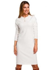 Stylove Sukienka w kolorze kremowym rozmiar: M. Brązowe sukienki Stylove, na co dzień, m, bez wzorów, bez kołnierzyka, bez ramiączek, maxi, proste. Za 184.95 zł.