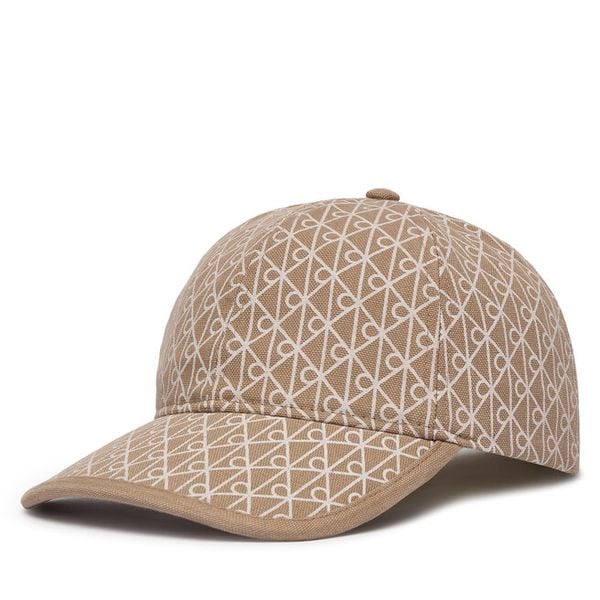 Czapka z daszkiem Calvin Klein. Brązowe czapki Calvin Klein, bez wzorów. Za 117.99 zł.
