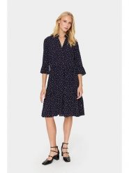SAINT TROPEZ Sukienka w kolorze granatowym rozmiar: S. Niebieskie sukienki Saint Tropez, s, bez wzorów, z wiskozy, bez kołnierzyka, bez ramiączek, midi, rozkloszowane. Za 104.99 zł.