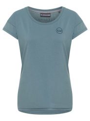 ELBSAND Koszulka "Ragne" w kolorze szarym rozmiar: S. Szare bluzki ELBSAND, s, bez wzorów, bez kołnierzyka, bez ramiączek. Za 61.31 zł.