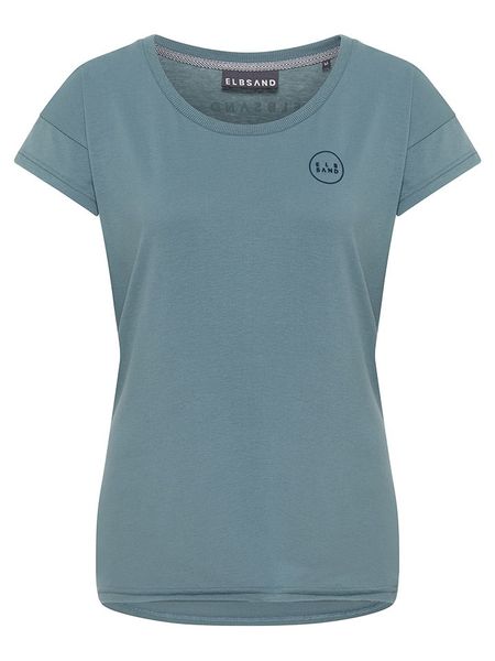 ELBSAND Koszulka "Ragne" w kolorze szarym rozmiar: S. Szare bluzki ELBSAND, s, bez wzorów, bez kołnierzyka, bez ramiączek. Za 61.17 zł.