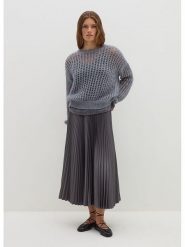 STEFANEL Spódnica w kolorze szarym rozmiar: M. Szare spódnice Stefanel, m, bez wzorów, midi. Za 239.99 zł.