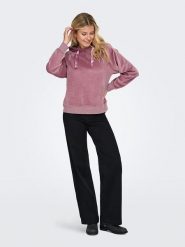 JDY Bluza "Vida" w kolorze szaroróżowym rozmiar: S. Różowe bluzy JDY, s, bez wzorów, z bawełny, z kapturem. Za 92.86 zł.