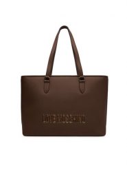 LOVE MOSCHINO Torebka JC4190PP1NKD0301 Brązowy. Brązowe shopper Love Moschino, bez wzorów, ze skóry, bez dodatków. Za 1,059.00 zł.