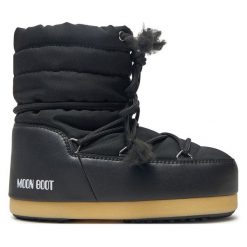 Śniegowce Moon Boot. Czarne trapery i śniegowce Moon Boot, z nylonu. Za 759.99 zł.