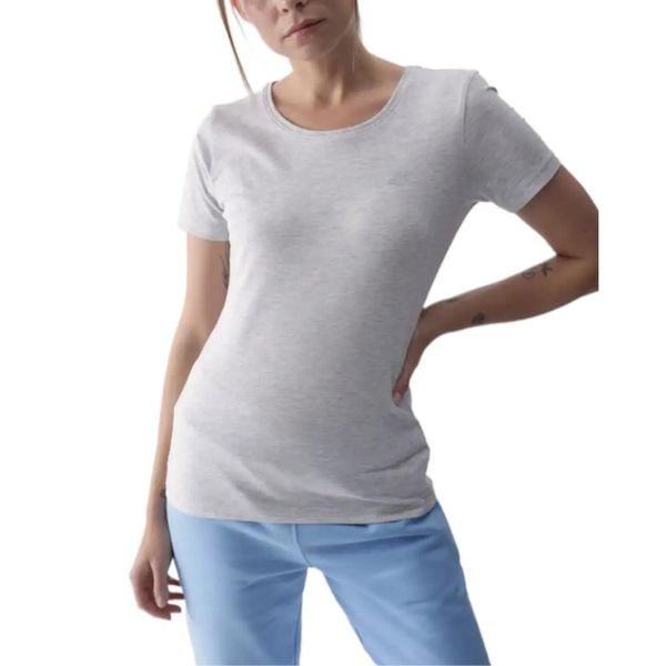 Koszulka Damska 4F. Szare koszulki sportowe 4f, bez wzorów, bez ramiączek. Za 66.99 zł.