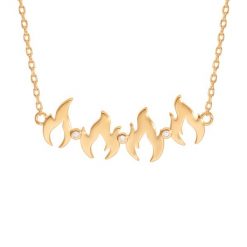 Naszyjnik Płomień Miłości z cyrkoniami, pozłacany. Naszyjniki Lilou, z cyrkonią, pozłacane. Za 289.00 zł.