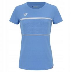 Koszulka tenisowa damska Tecnifibre Team Tech Tee. Niebieskie koszulki sportowe TECNIFIBRE, bez wzorów, bez ramiączek, tenisowe. Za 169.99 zł.