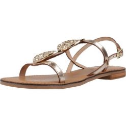 Sandały GEOX D MADDALUSIAC Złoty. Żółte sandały Geox, bez wzorów, ze skóry, sportowe, bez obcasa, bez zapięcia. Za 330.99 zł.