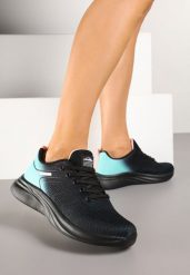 Czarno-Miętowe Buty Sportowe z Efektem Ombre na Podeszwie z Pianki Elanielia. Czarne obuwie sportowe Renee, na lato, z jeansu, bez zapięcia. Za 89.99 zł.