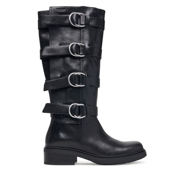 Kozaki Vagabond Shoemakers. Czarne kozaki Vagabond Shoemakers, bez obcasa, na płaskiej podeszwie, bez zapięcia. Za 1,519.00 zł.