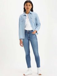 Levi's Dżinsy "711" - Skinny fit - w kolorze niebieskim rozmiar: W24/28. Niebieskie jeansy Levi's®, s, z aplikacjami. Za 131.74 zł.